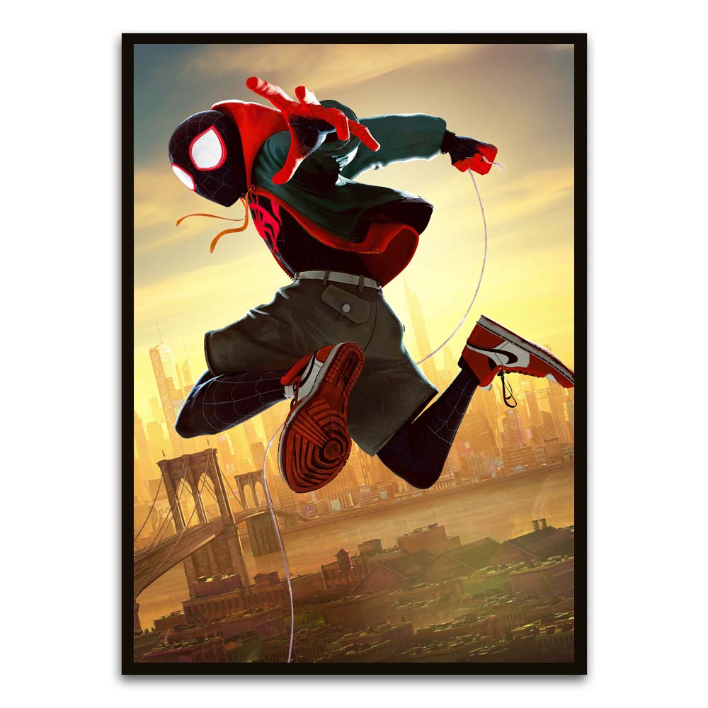 Spider man 2 Black Printed frame acrylic canvas Frames