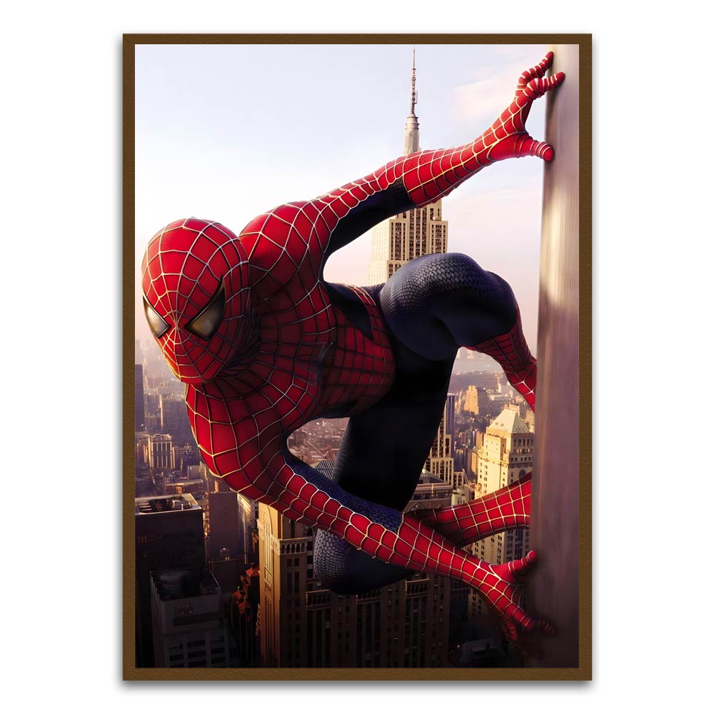 Spider man 3 Brown Printed frame acrylic canvas Frames