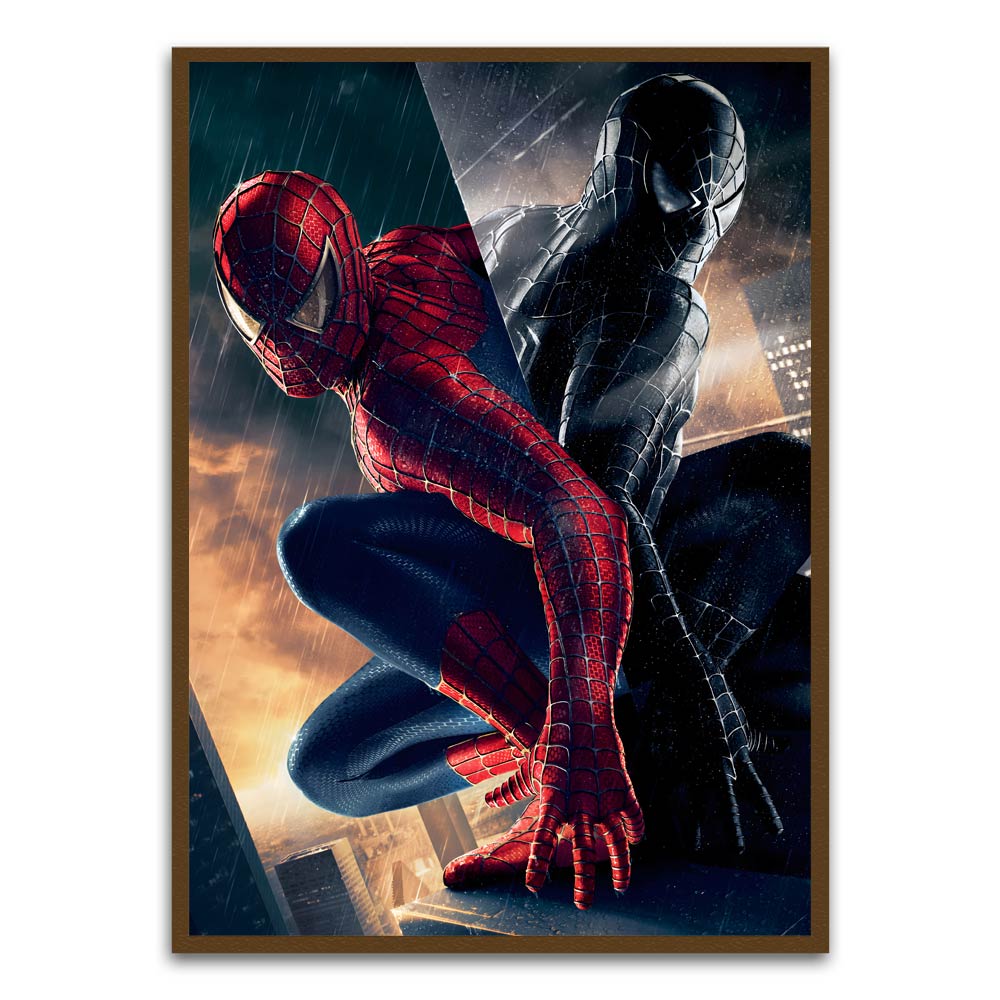 Spider man 4 Brown Printed frame acrylic canvas Frames