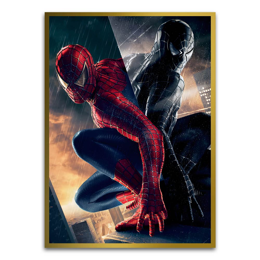 Spider man 4 Gold Printed frame acrylic canvas Frames