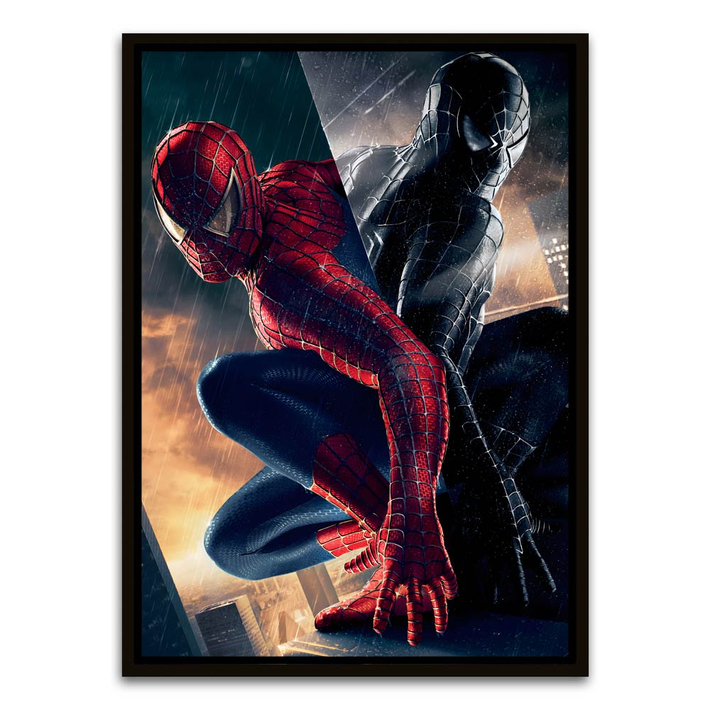 Spider man 4 Black Canvas frame acrylic canvas Frames