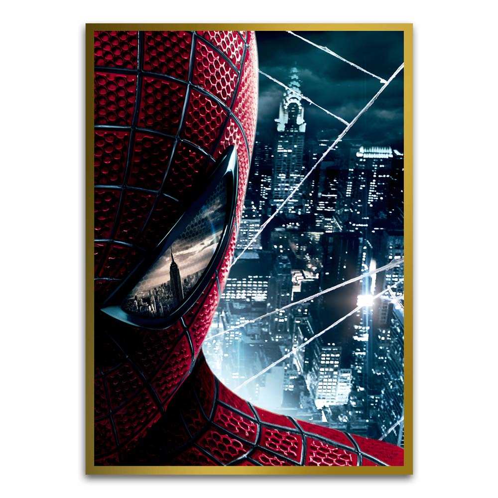 Spider man 5 Gold Printed frame acrylic canvas Frames