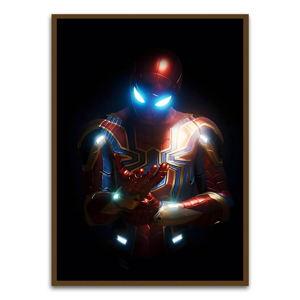 Spider man 6 Brown Printed frame acrylic canvas Frames