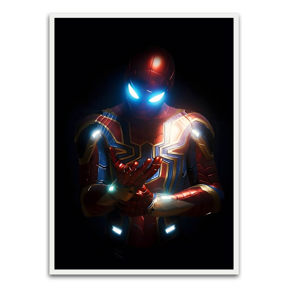 Spider man 6 White Printed frame acrylic canvas Frames