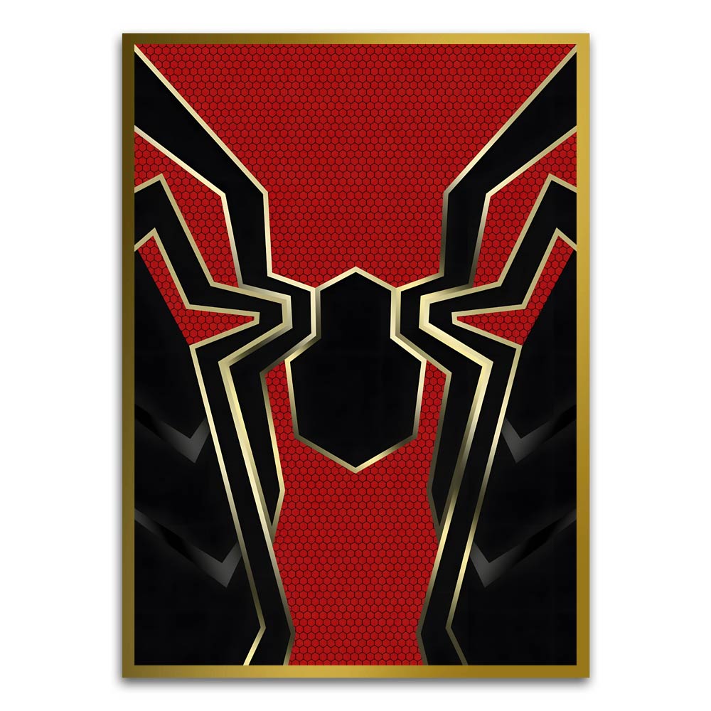 Spider man 7 Gold Printed frame acrylic canvas Frames