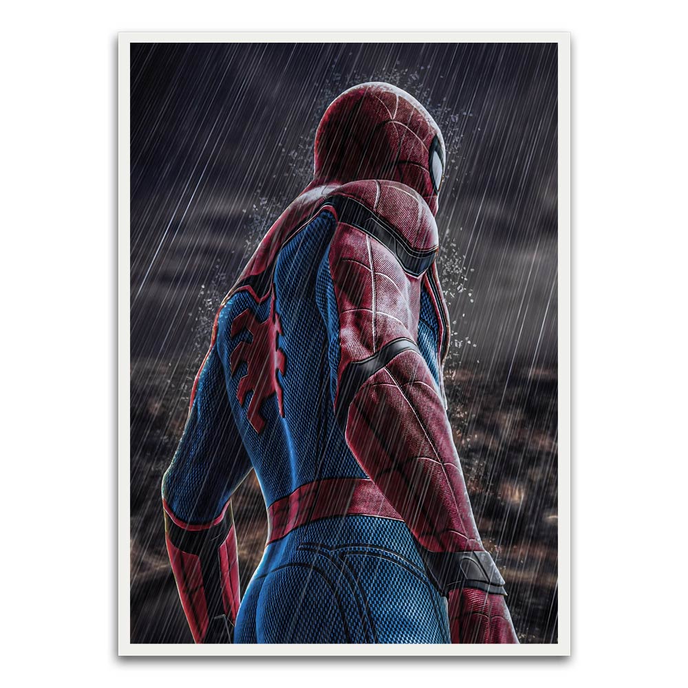 Spider man 8 White Printed frame acrylic canvas Frames