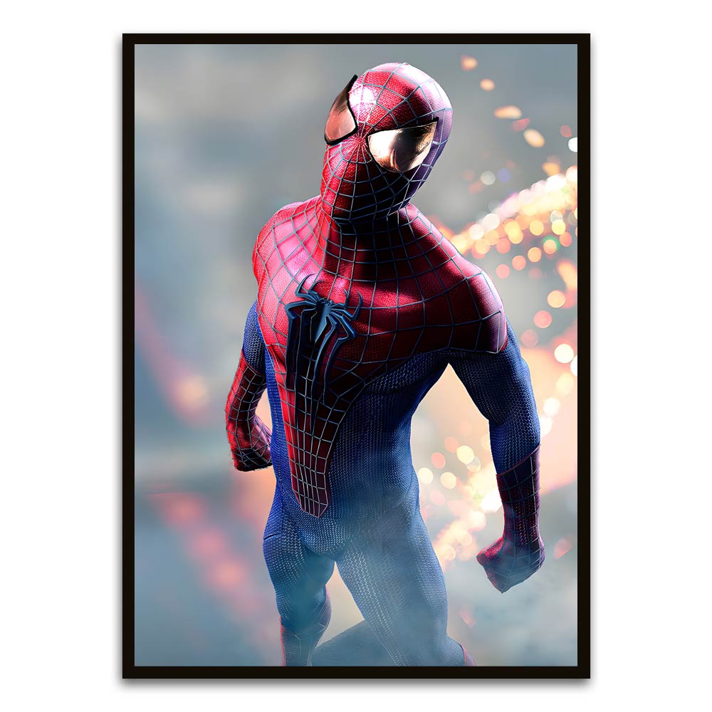 Spider man 9 Black Printed frame acrylic canvas Frames