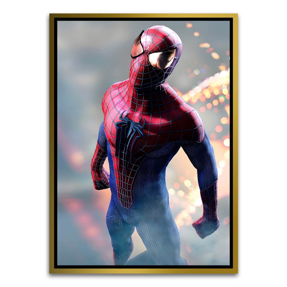 Spider man 9 Gold Canvas frame acrylic canvas Frames