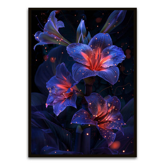 Botanical Art 19 Black Printed frame acrylic canvas Frames