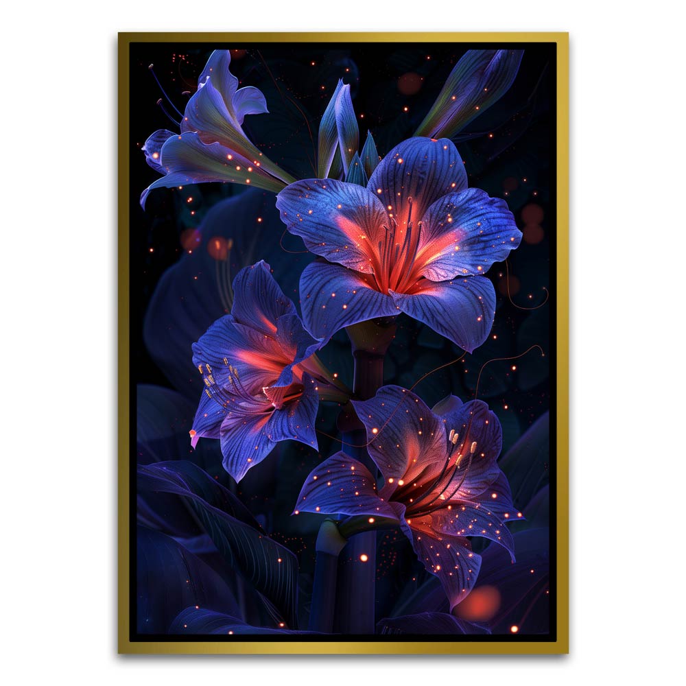 Botanical Art 19 Gold Canvas frame acrylic canvas Frames