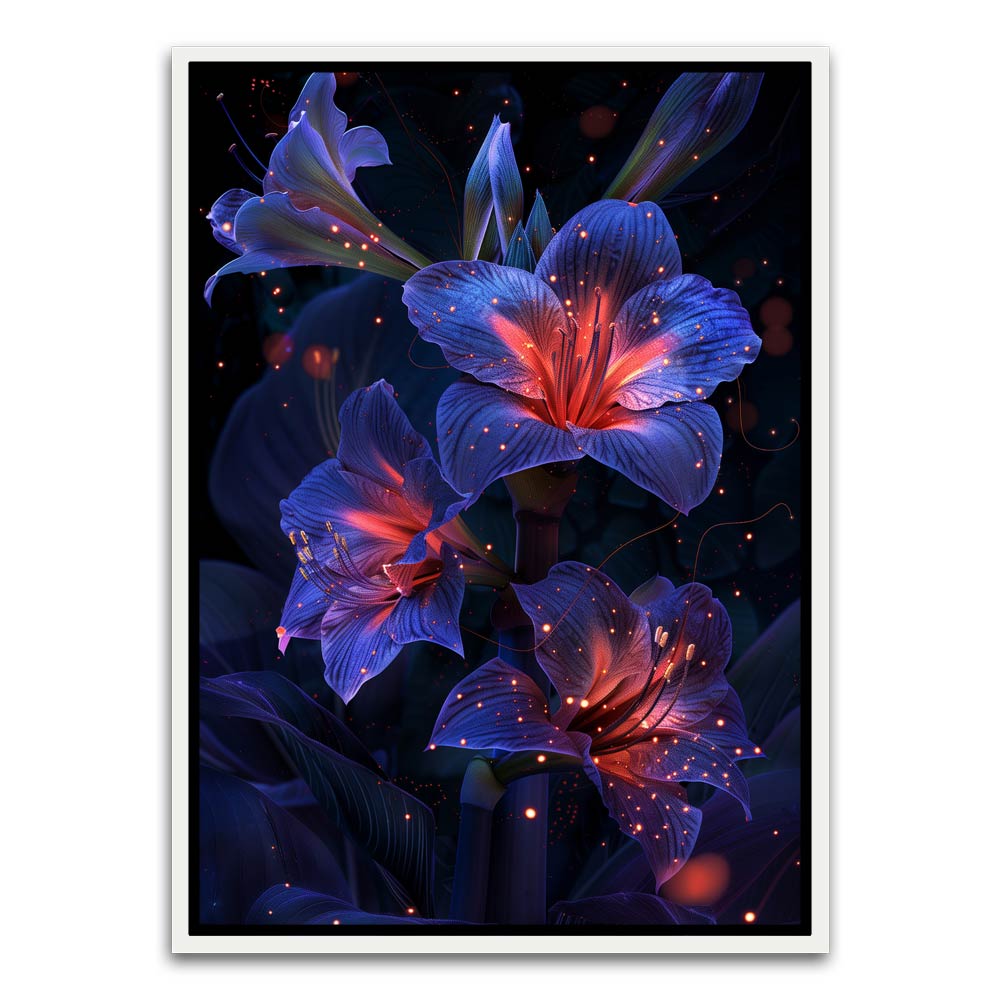 Botanical Art 19 White Canvas frame acrylic canvas Frames