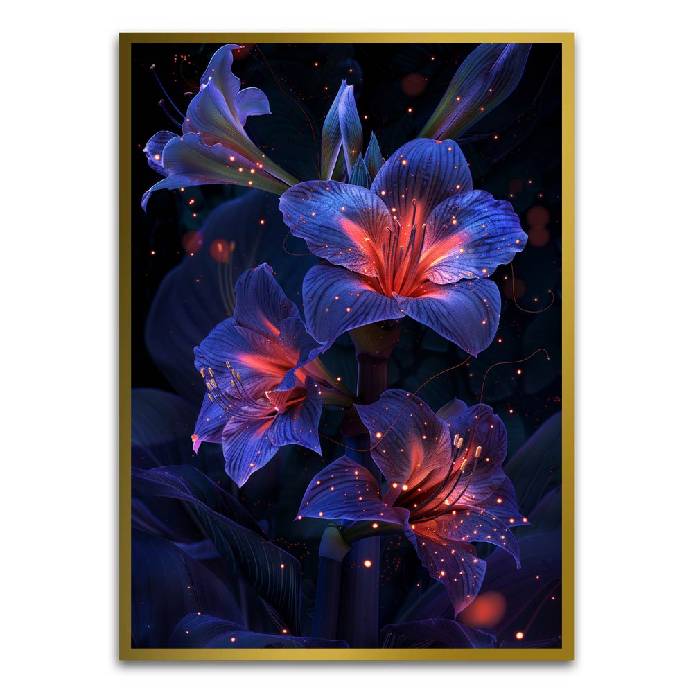 Botanical Art 19 Gold Printed frame acrylic canvas Frames