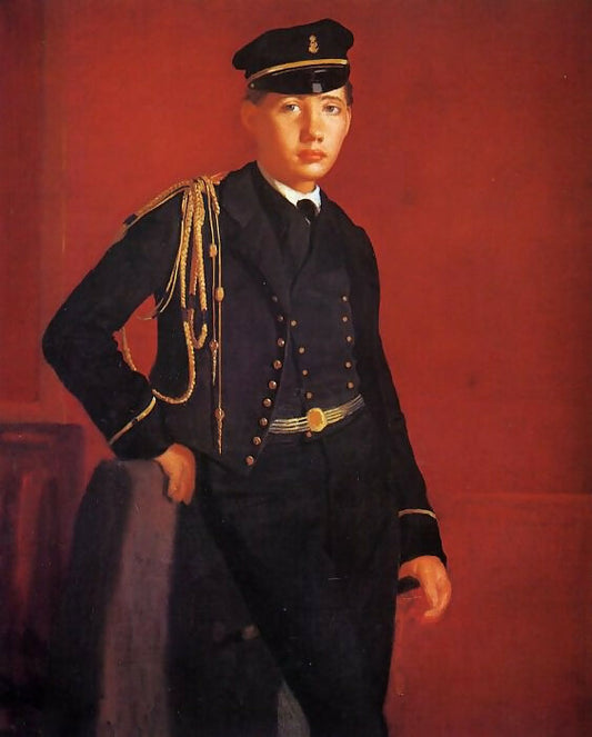 Edgar Degas - Achille Degas in a Cadet Uniform 50X40 Canvas