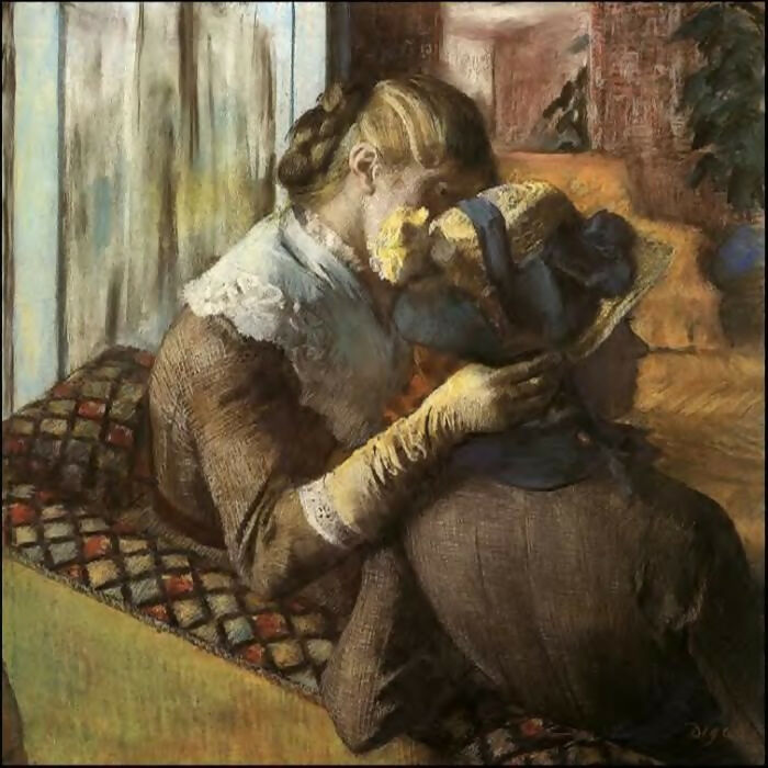 Edgar Degas - At the milliner's 70x100 Canvas