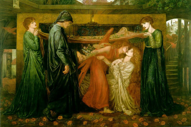 Dante Gabriel Rossetti - Dantes' Dream at the Time of Beatrice's Death 50X40 Canvas
