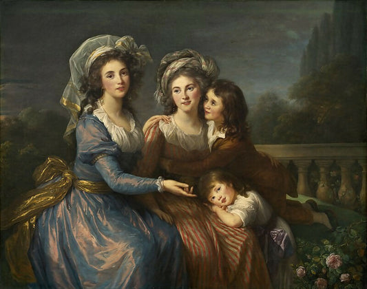 Elisabeth-Louise Vigée-Lebrun - Marquise de Pezet, and Marquise de Rouge with her sons Alexis and Adrien 50X40 Canvas
