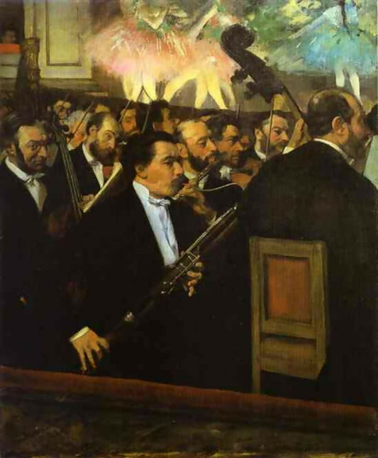 Edgar Degas Theatrical Orchestra 50X40 Canvas
