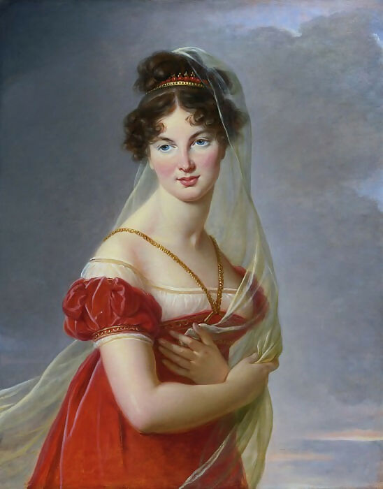 Elisabeth-Louise Vigée-Le Brun - Aglaya Angelique Gabriella de Gramont (1787-1842), wife of General Alexander Davydov 70x100 Canvas