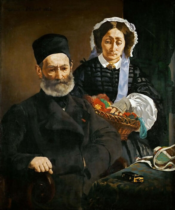 Edouard Manet - Portrait of Monsieur and Madame Manets 90x120 Canvas
