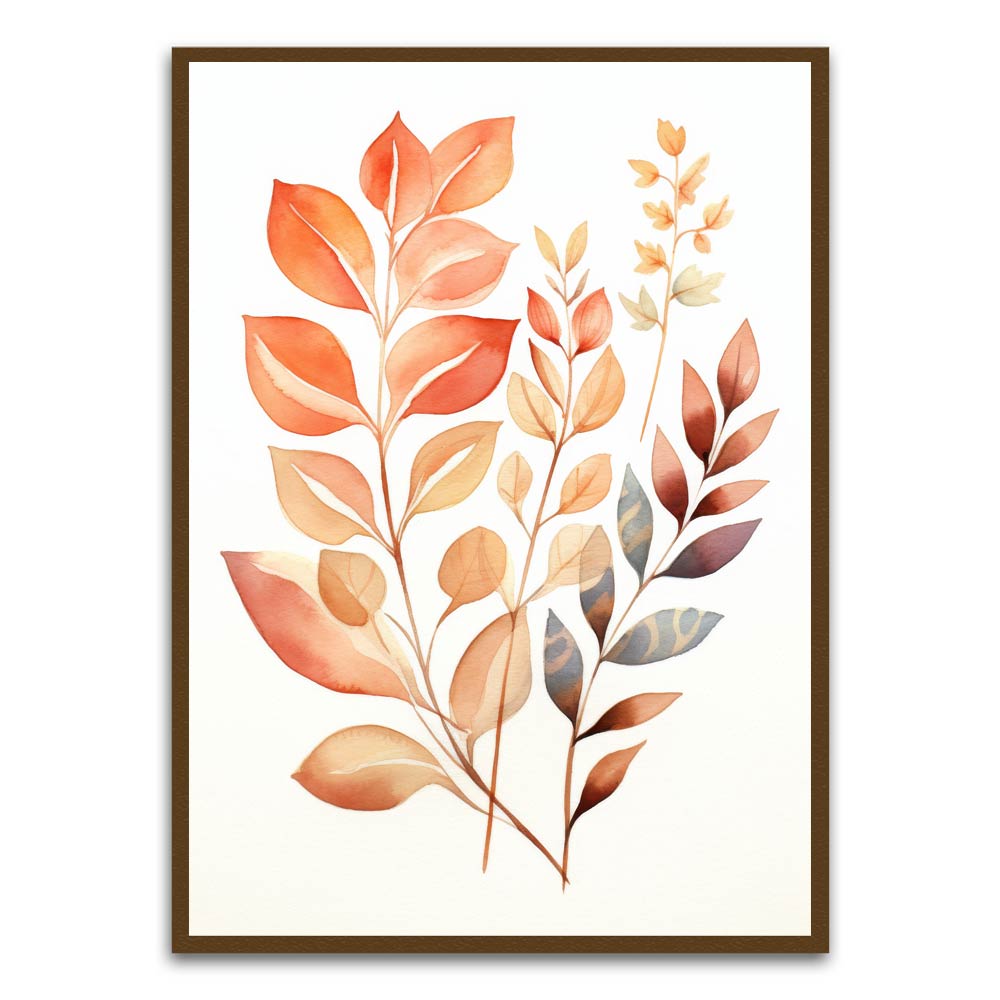 Botanical Art 20 Brown Printed frame acrylic canvas Frames