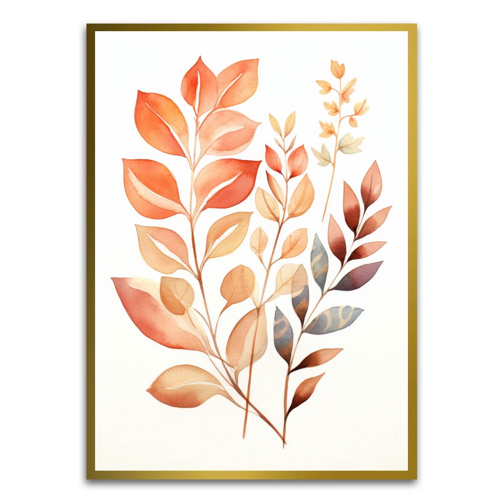 Botanical Art 20 Gold Printed frame acrylic canvas Frames