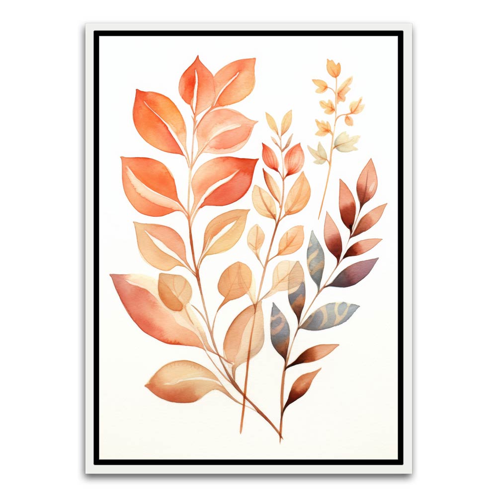 Botanical Art 20 White Canvas frame acrylic canvas Frames