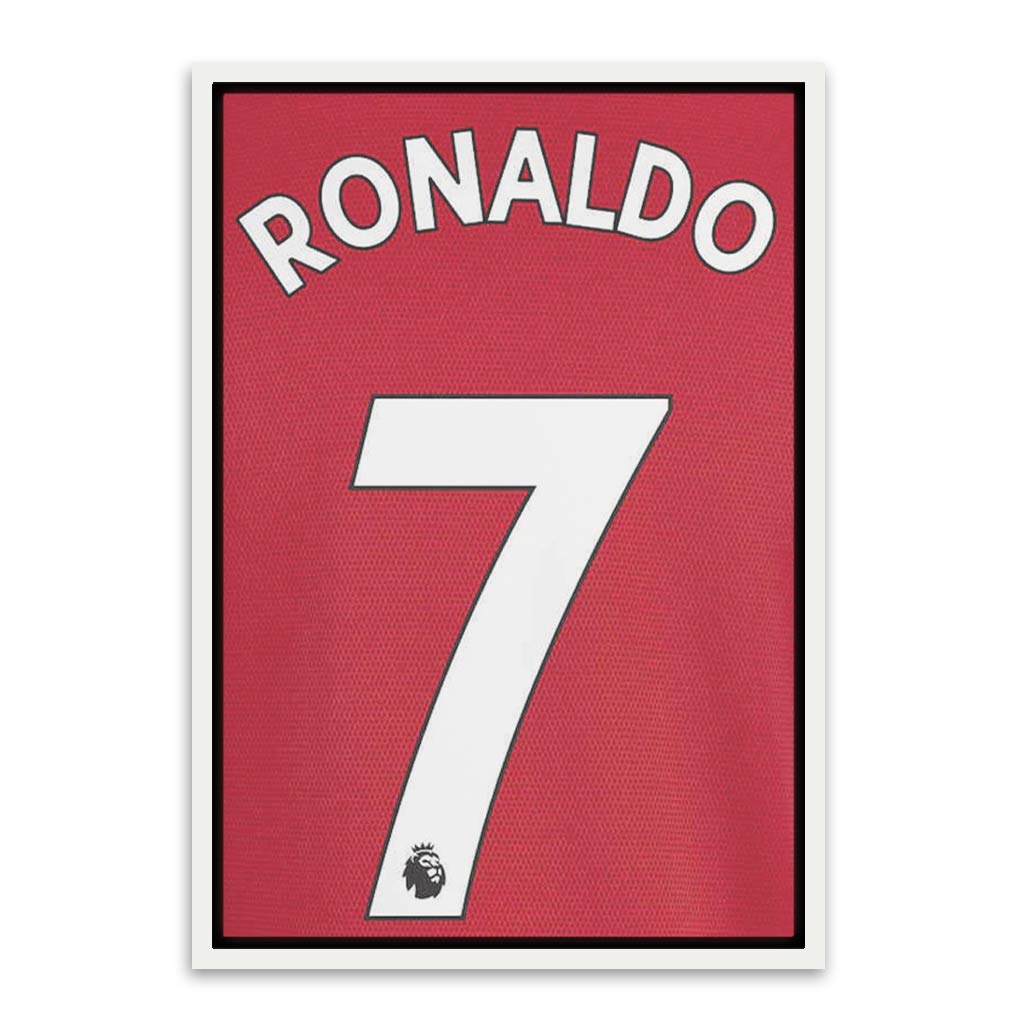 Ronaldo No 07 White Canvas frame acrylic canvas Frames