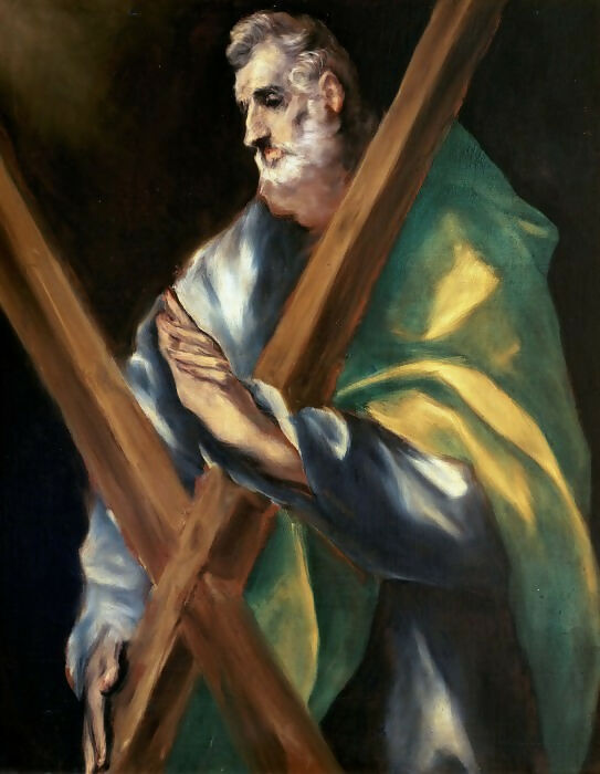 El Greco - Apostle Andrew 50X40 Canvas
