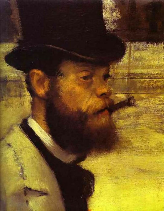 Edgar Degas - Count Lepic with his daughters (fragment) 50X40 Canvas