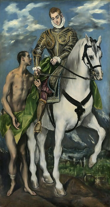 El Greco - Saint Martin and the Beggar 50X40 Canvas