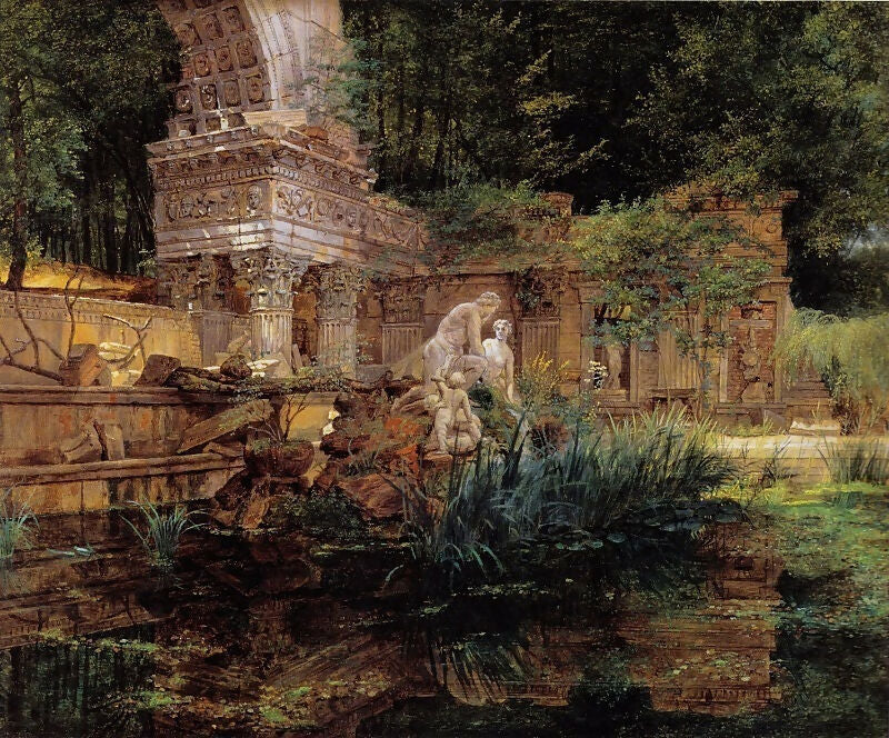 Ferdinand Georg Waldmüller Roman Ruins at Schönbrunn 50X40 Canvas