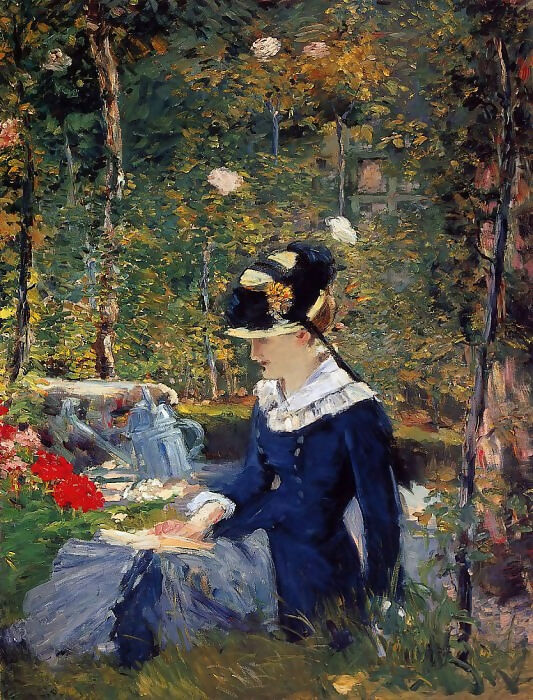 Edouard Manet - Young Lady in the Garden 140x187 Canvas